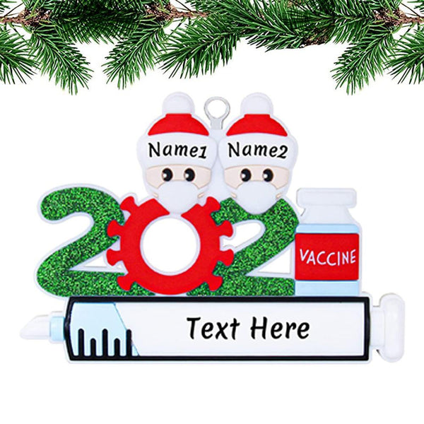 Quarantine Special Family Christmas Ornaments Personalized Gifts Holiday Decor & Apparel Family of Two - DailySale
