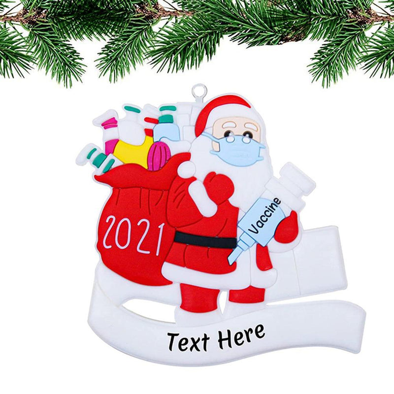 Quarantine Special Family Christmas Ornaments Personalized Gifts Holiday Decor & Apparel Santa with Dosage - DailySale