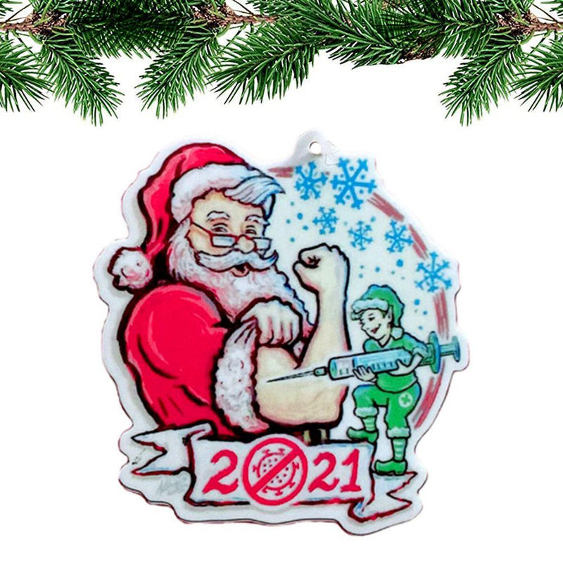 Quarantine Special Family Christmas Ornaments Personalized Gifts Holiday Decor & Apparel Santa with Goodies - DailySale