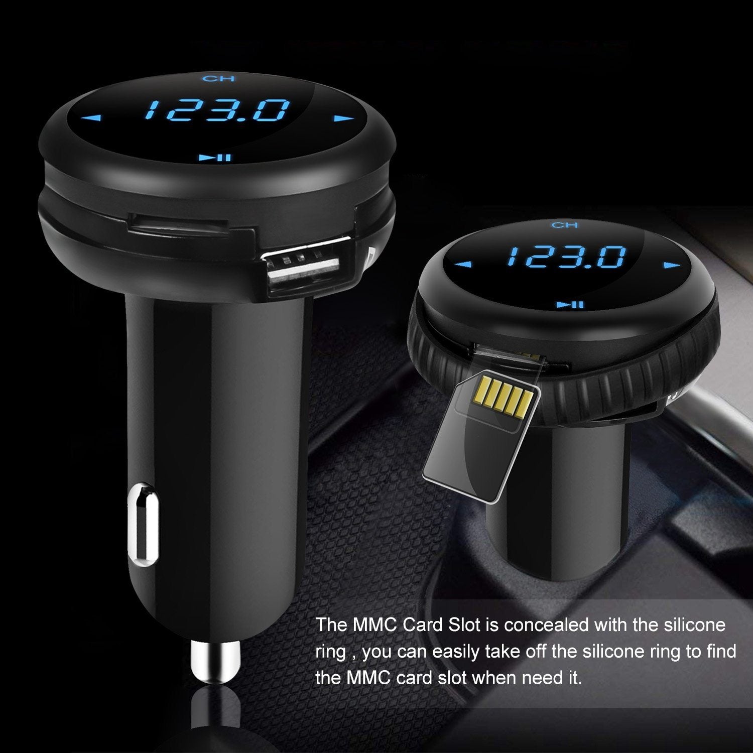 Quick Charge 3.0 Car Charger Wireless 4.2 FM Transmitter 23W 3A Dual USB Automotive - DailySale