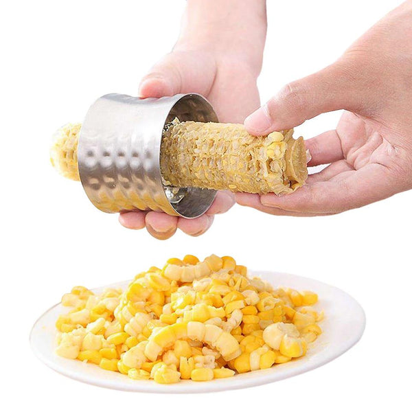 Quick Corn Cob Stainless Steel Cutter And Peeling Ring Kitchen & Dining - DailySale