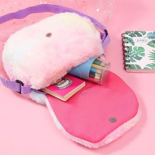 Rainbow Unicorn Plush Shoulder Bag Bags & Travel - DailySale