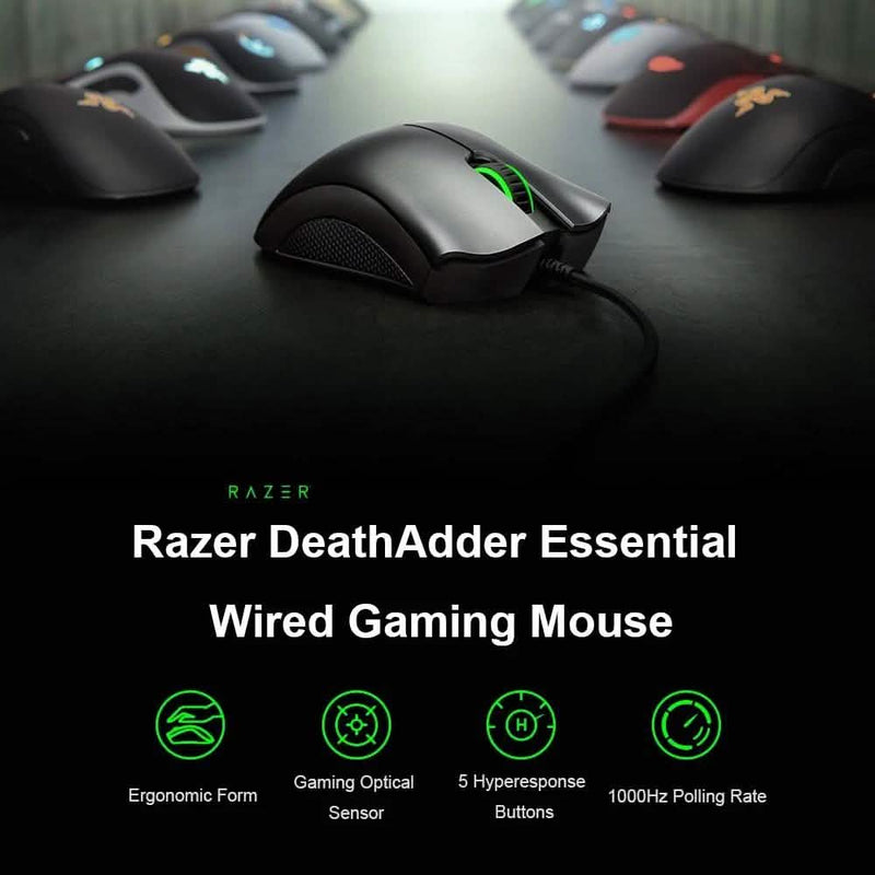 Razer DeathAdder Essential Wired Gaming Mouse Computer Accessories - DailySale