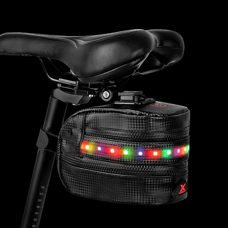 Rear Bike Saddle Bag with LED Light Sports & Outdoors Colorful - DailySale