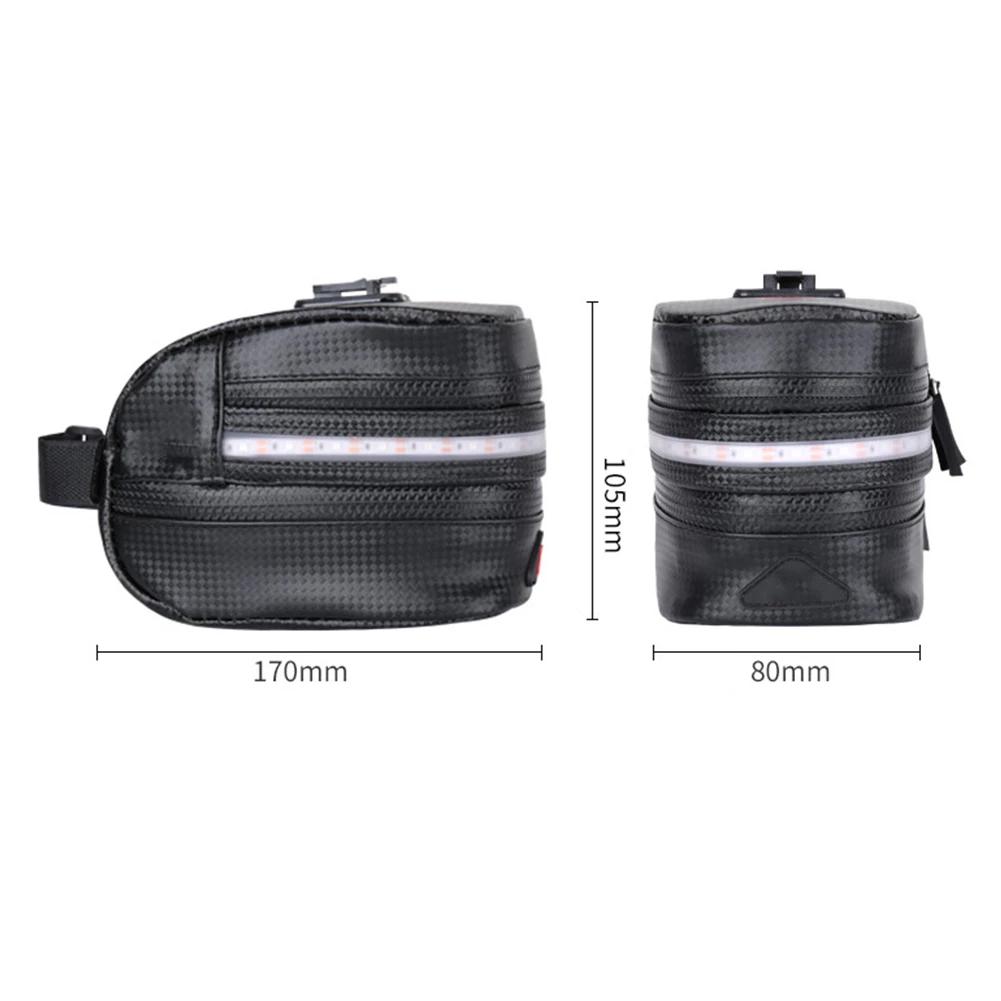 Rear Bike Saddle Bag with LED Light Sports & Outdoors - DailySale