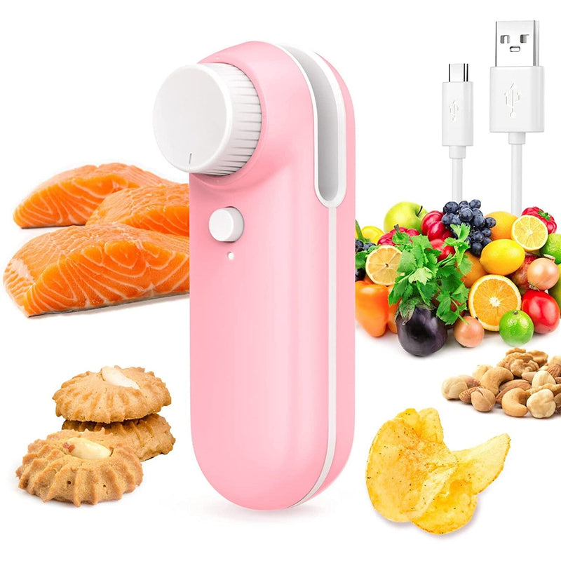 Rechargeable 2-in-1 Bag Mini Heat Sealer Kitchen Tools & Gadgets Pink - DailySale