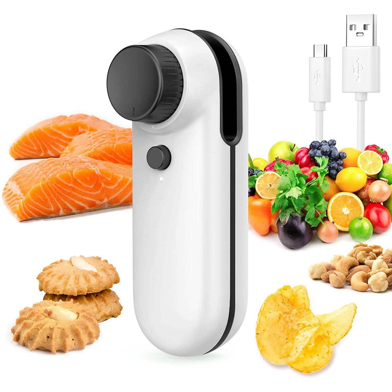 Rechargeable 2-in-1 Bag Mini Heat Sealer Kitchen Tools & Gadgets White - DailySale