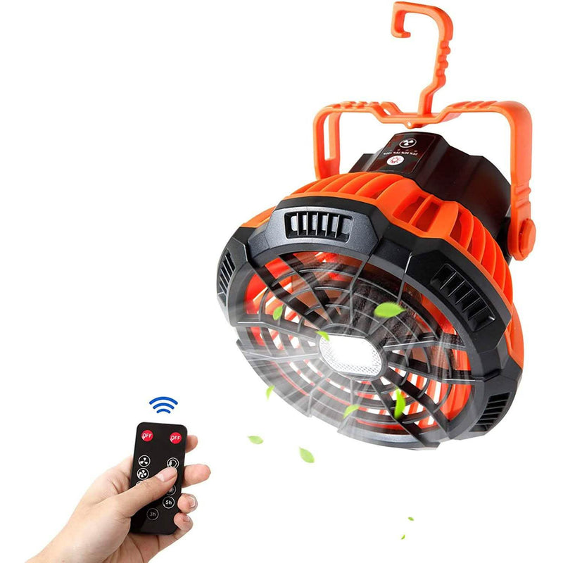 Rechargeable Camping Fan with LED Lantern with IR Remote Sports & Outdoors - DailySale