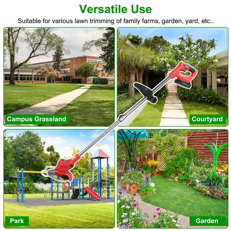 Rechargeable Electric Cordless Grass Trimmer with Alloy Saw Blade Garden & Patio - DailySale