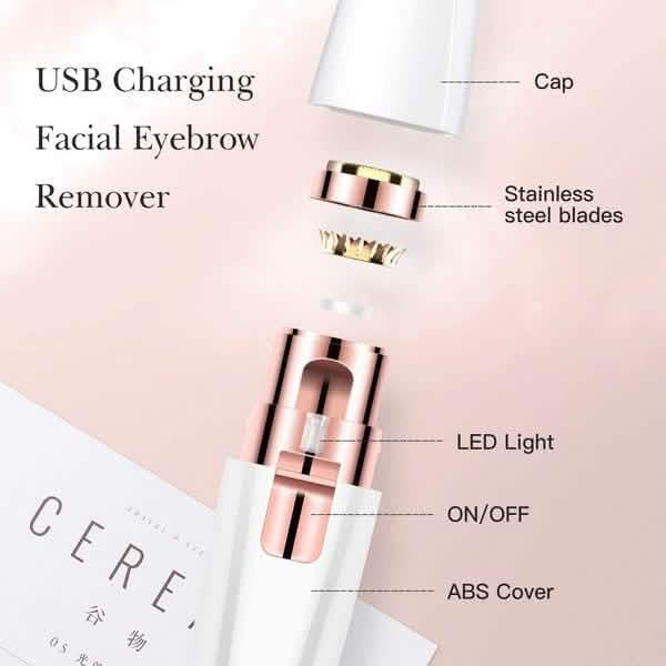 Rechargeable Facial Hair Remover and Eyebrow Trimmer Beauty & Personal Care - DailySale