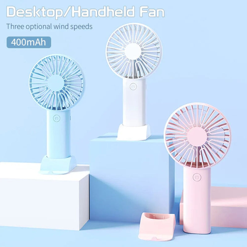 Rechargeable Handheld Mini Fan Everything Else - DailySale