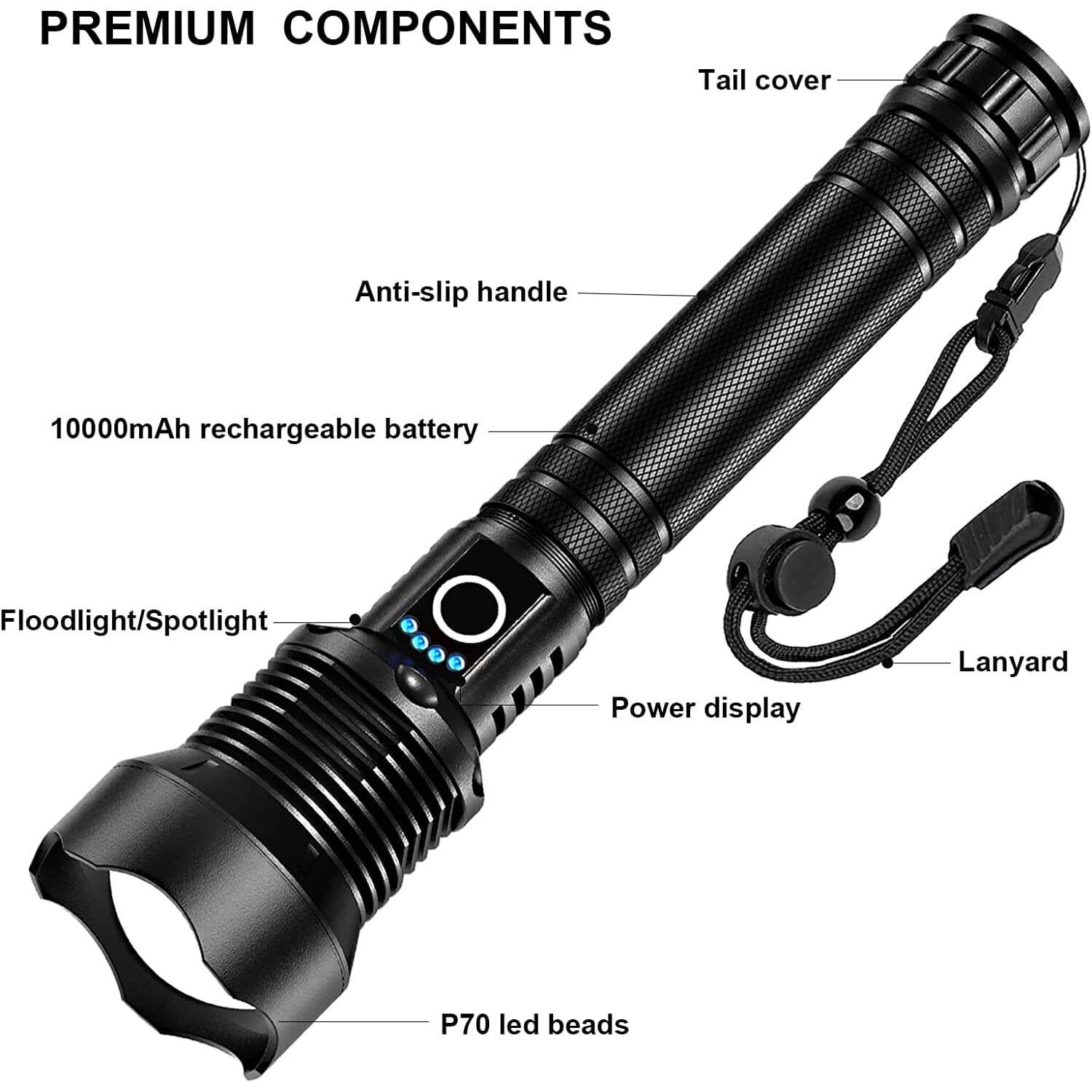 Rechargeable LED Flashlights 90000 Lumens Sports & Outdoors - DailySale