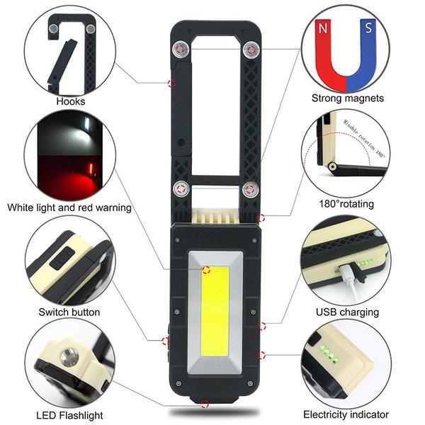 Rechargeable Magnetic Folding LED Outdoor Light Outdoor Lighting - DailySale