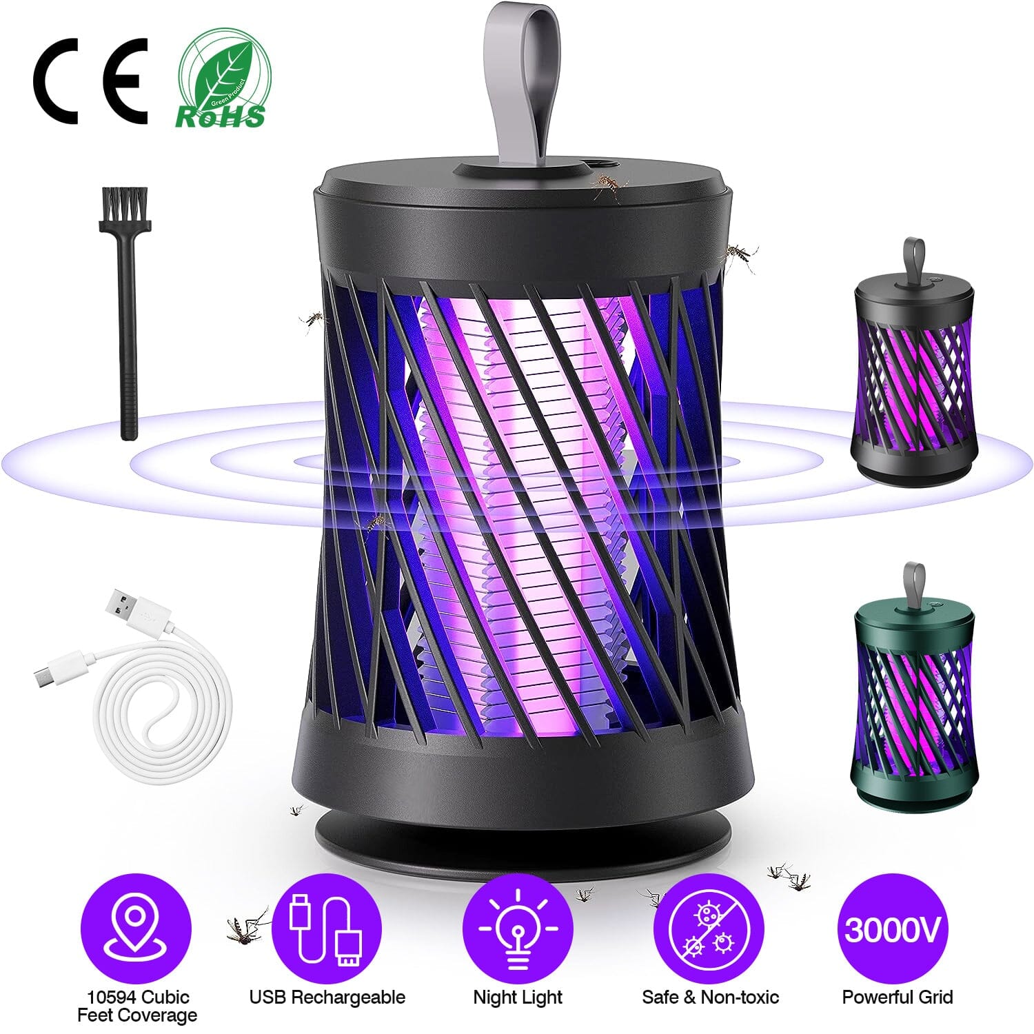 Rechargeable Mosquito Killer Lamp with Night Light Pest Control - DailySale