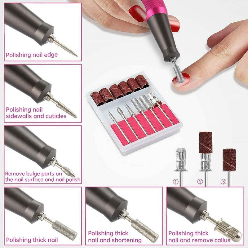 Rechargeable Nail Drill Kit with 2000mAh Phone Power Bank Beauty & Personal Care - DailySale