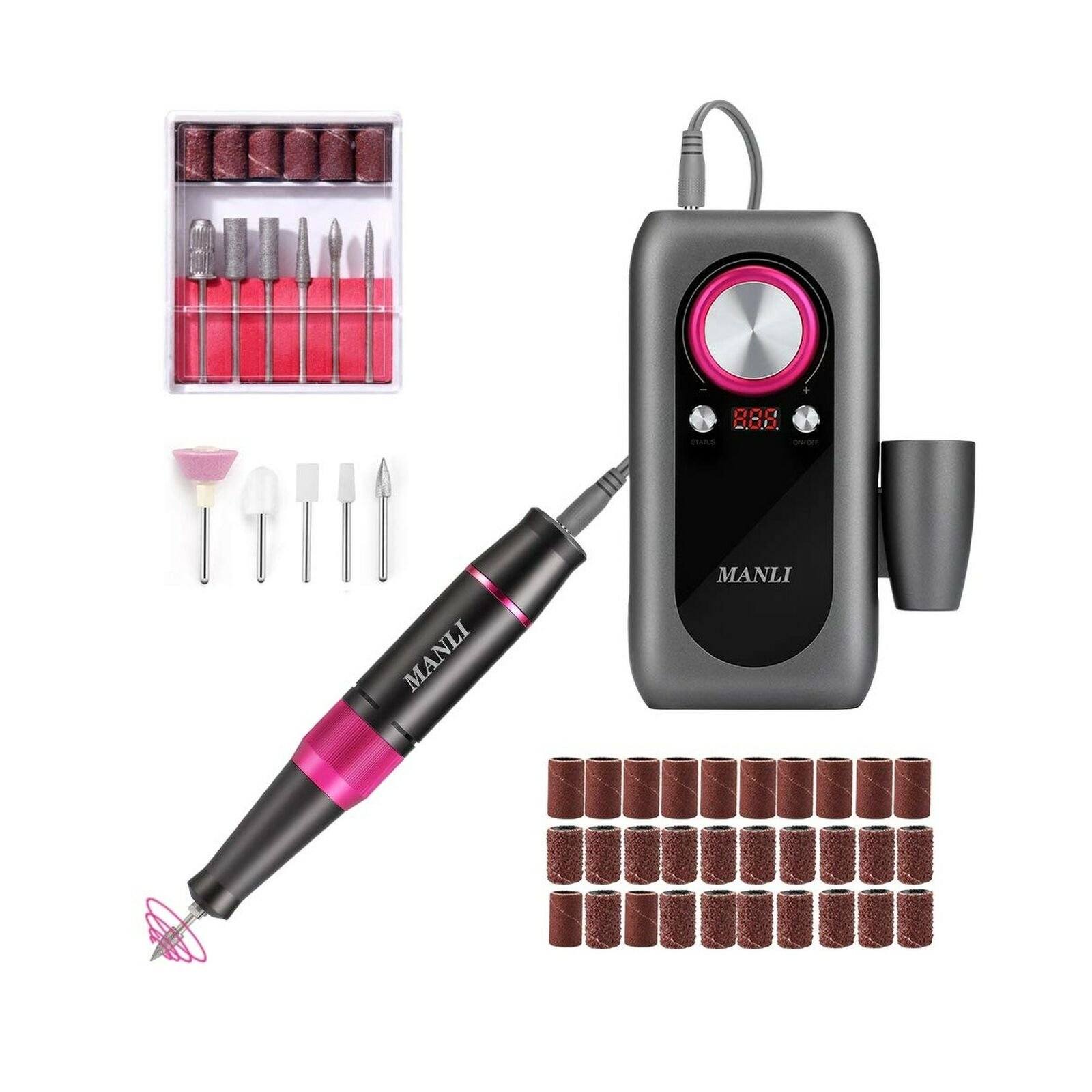 Rechargeable Nail Drill Kit with 2000mAh Phone Power Bank Beauty & Personal Care - DailySale