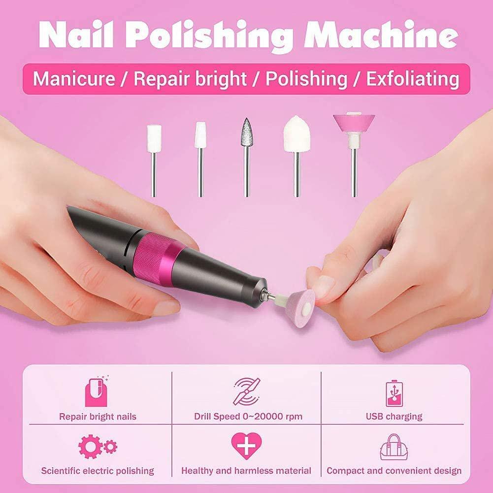 Rechargeable Nail Drill Kit with 2000mAh Phone Power Bank Beauty & Personal Care - DailySale