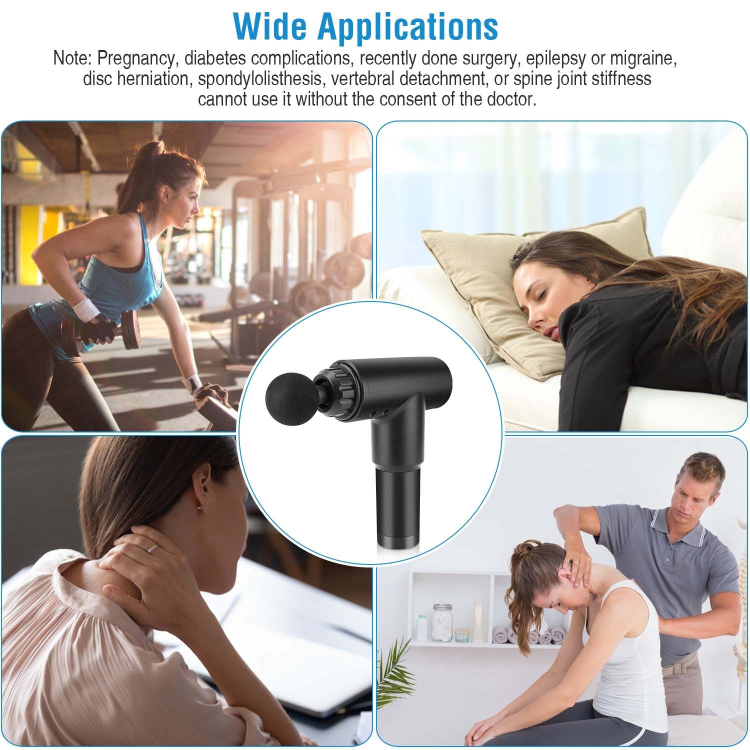 Rechargeable Percussion Massage Gun Wellness - DailySale