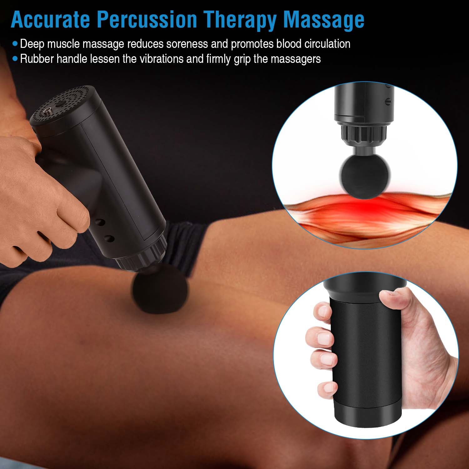 Rechargeable Percussion Massage Gun Wellness - DailySale