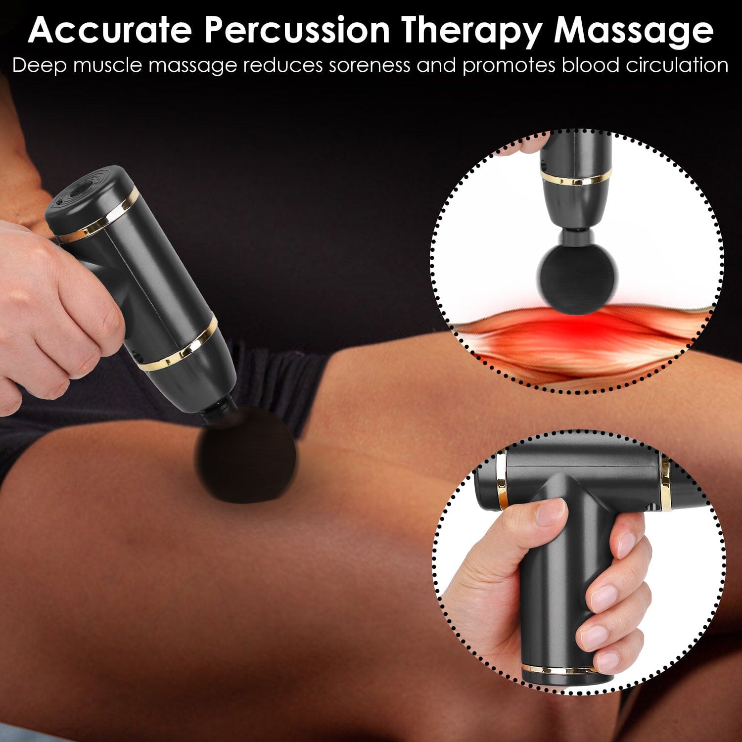 Rechargeable Percussion Massage Gun Wellness - DailySale