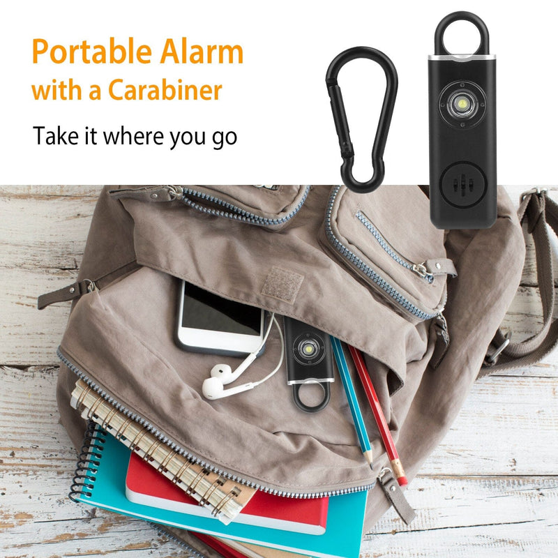 Rechargeable Personal Safety Alarm with Strobe Light Tactical - DailySale