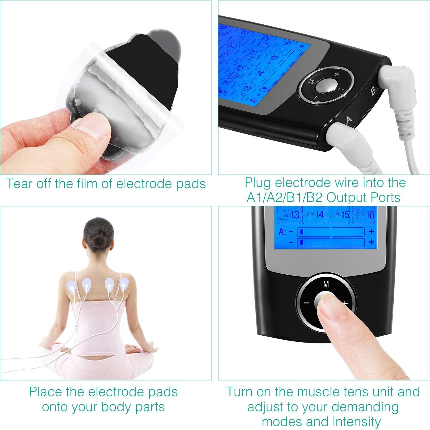 Rechargeable Tens Unit Machine Impulse Massager Wellness - DailySale