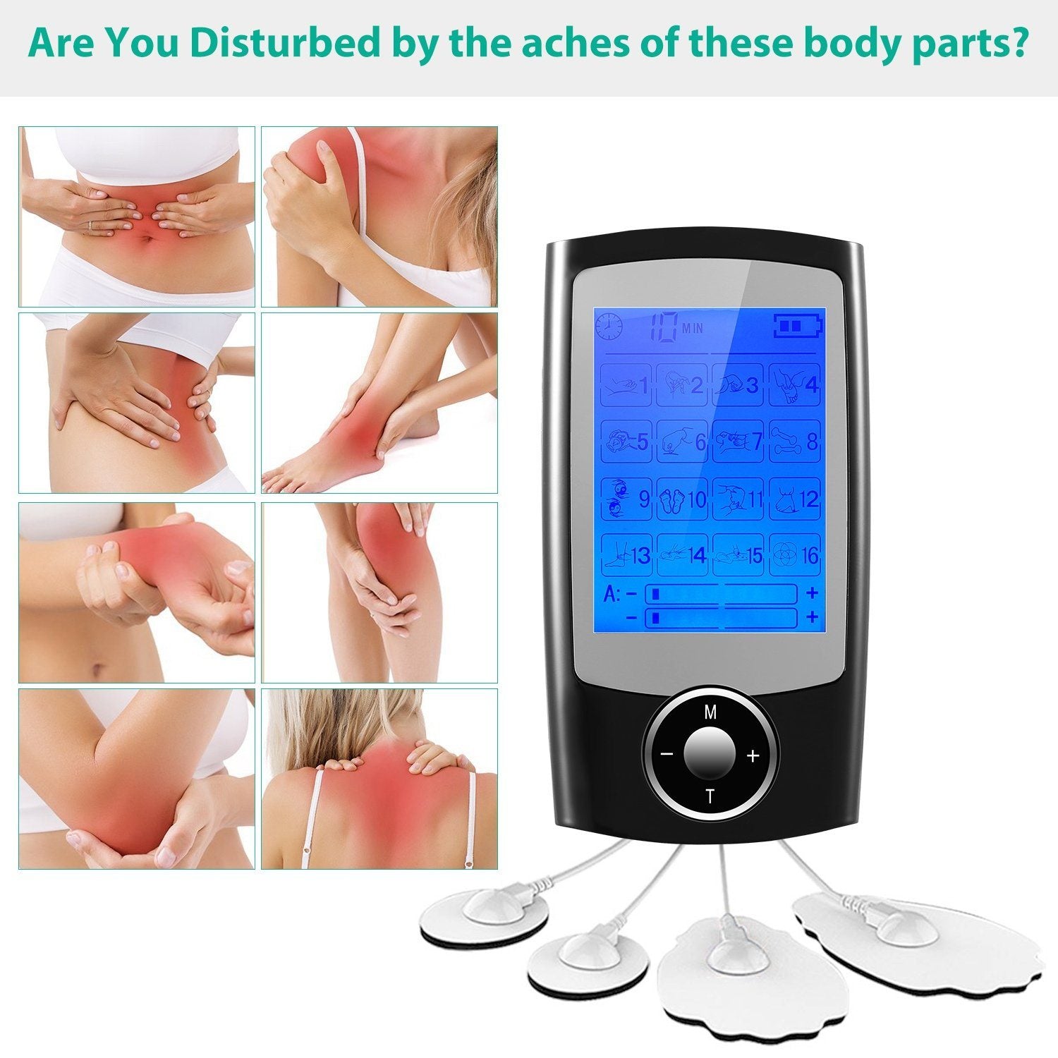 Rechargeable Tens Unit Machine Impulse Massager Wellness - DailySale