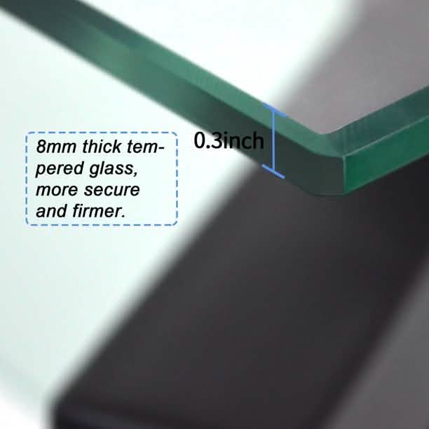 Rectangular Tempered Metal Tube Leg Living Room Glass Coffee Table Furniture & Decor - DailySale