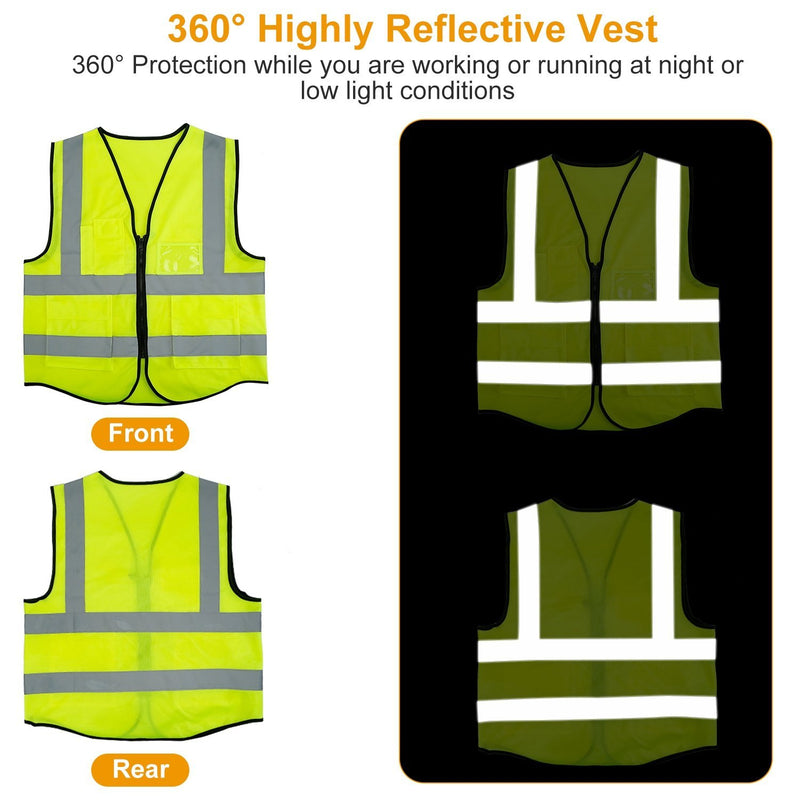 Reflective Safety Vest High Visible Waistcoat Sports & Outdoors - DailySale