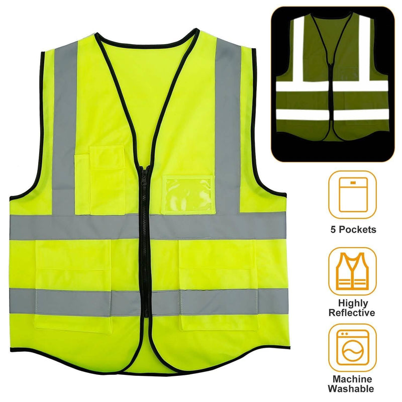 Reflective Safety Vest High Visible Waistcoat Sports & Outdoors - DailySale