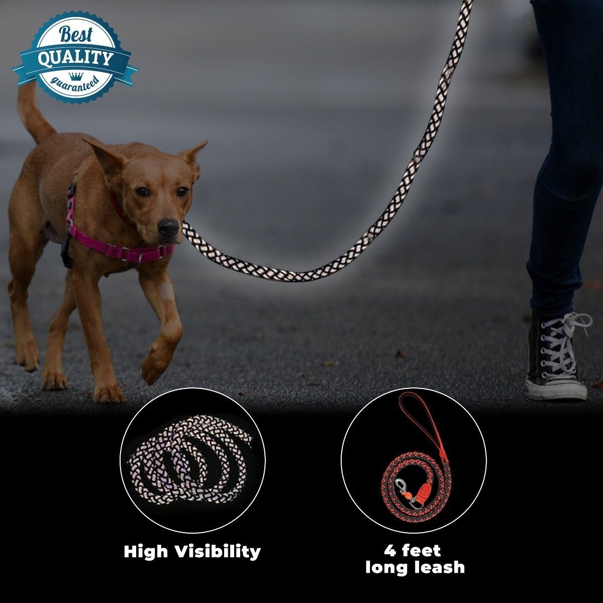 Reflective Stretchable Braided Leash for Pets Pet Supplies - DailySale