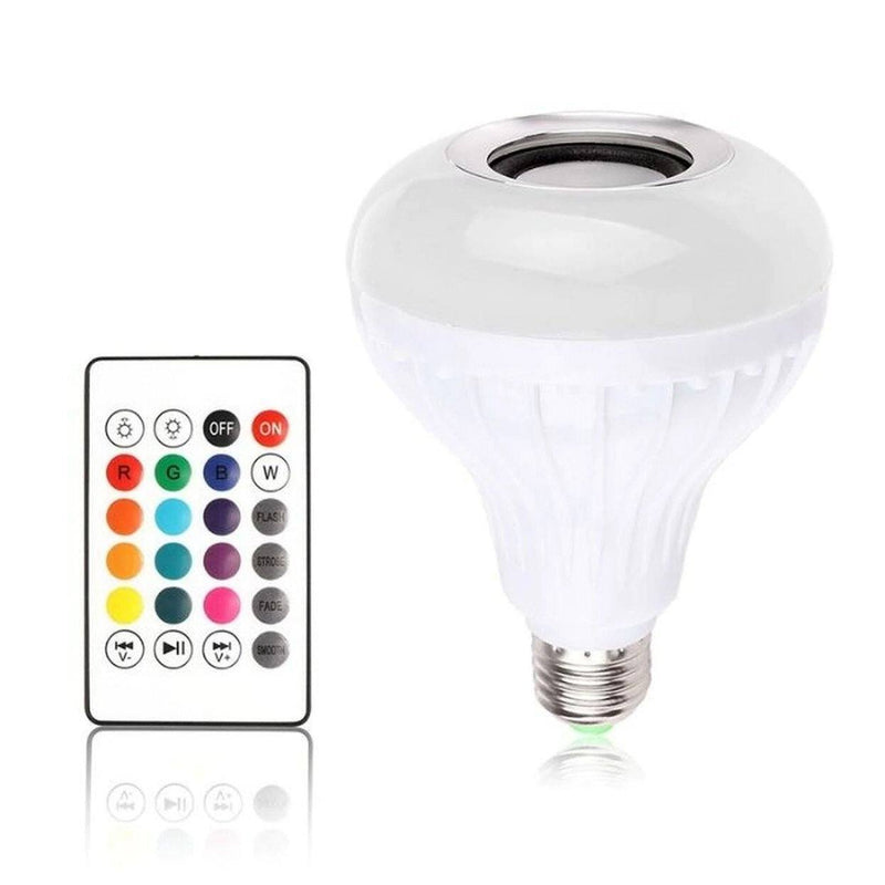 Remote Control 12W LED Wi-Fi Bluetooth Speaker Light Bulb Indoor Lighting & Decor - DailySale