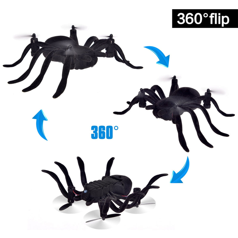 Demonstration of 360 degree flip of Remote Control Spider Quadcopter Toy Drone