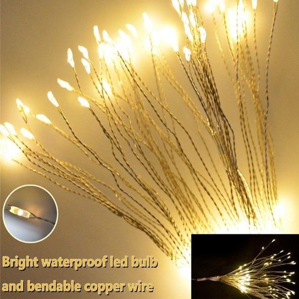 Remote Control Waterproof Christmas Fireworks LED String Lights String & Fairy Lights - DailySale