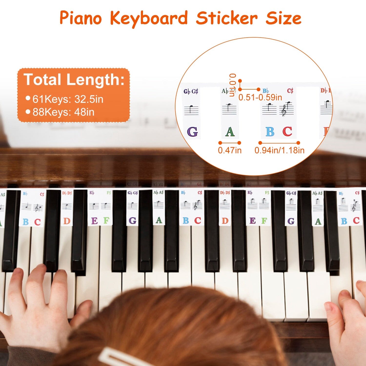 Removable PVC Piano Keyboard Stickers Toys & Games - DailySale