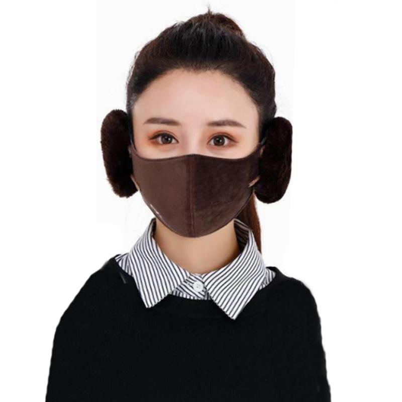 Removeable Ear Muff Mask Face Masks & PPE Brown - DailySale