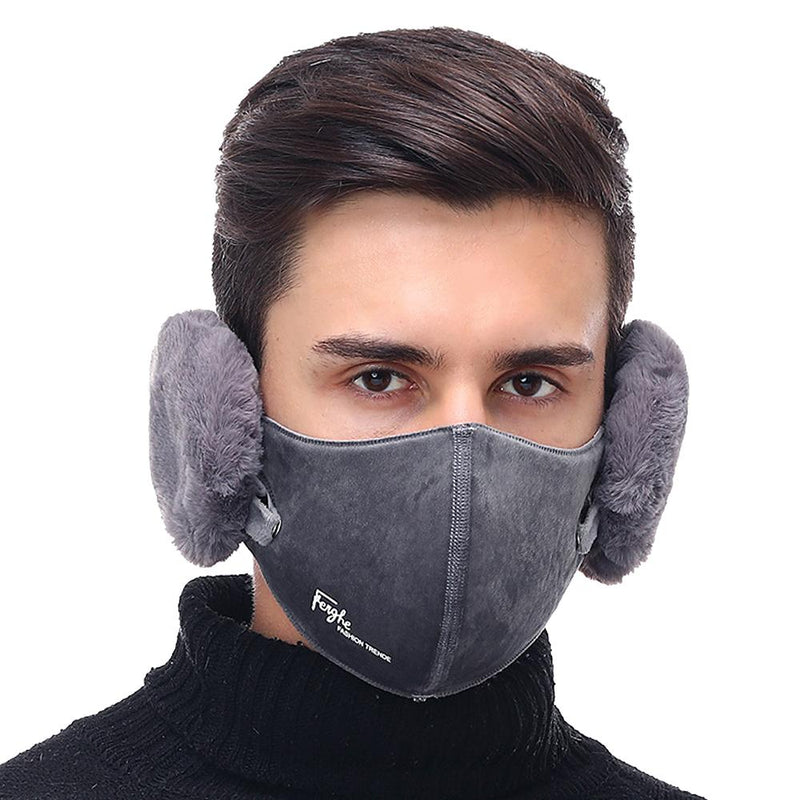 Removeable Ear Muff Mask Face Masks & PPE Gray - DailySale