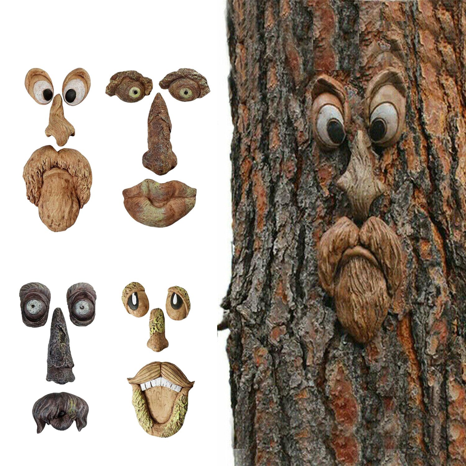 Resin Old Man Tree Hugger Bark Garden & Patio - DailySale