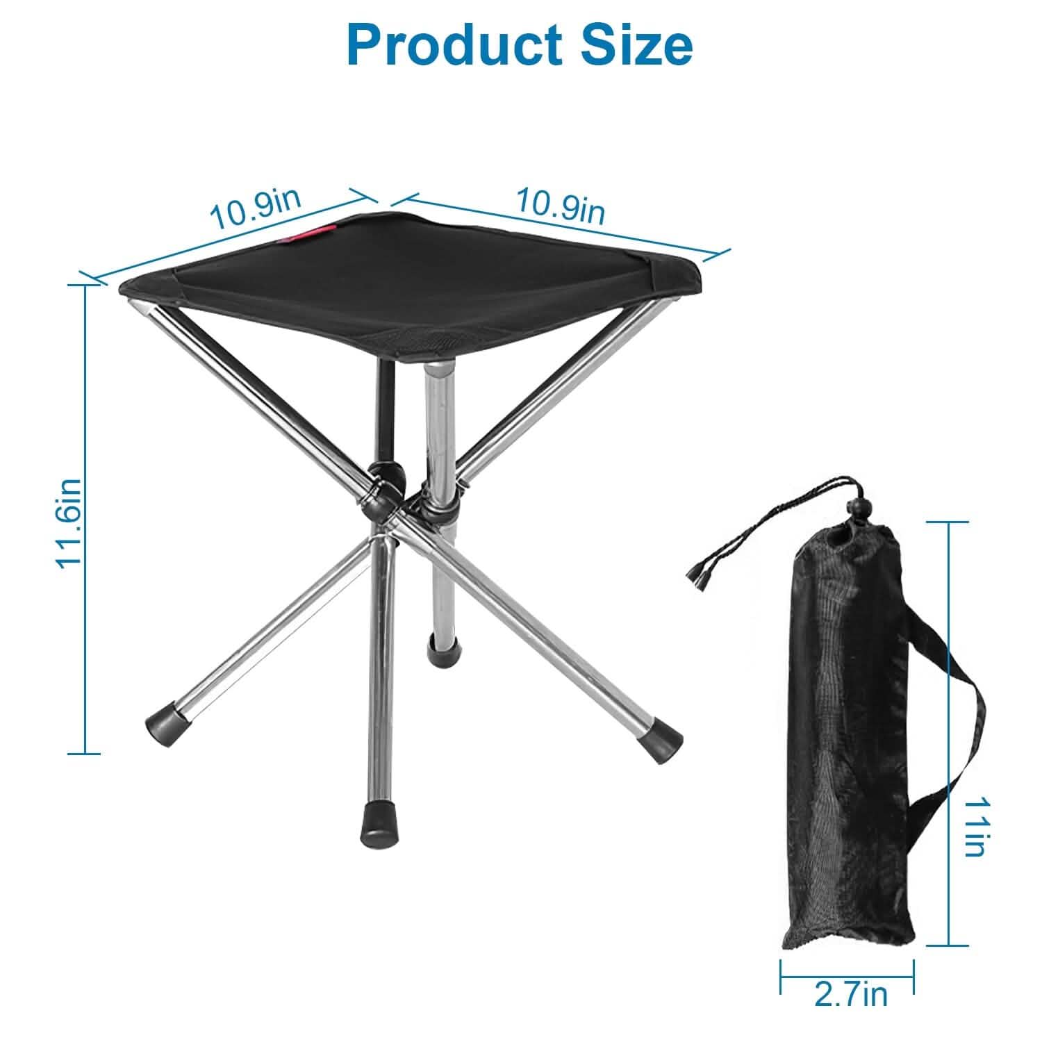 Retractable Portable Folding Chair Easy Set Up Backpacking Stool Sports & Outdoors - DailySale