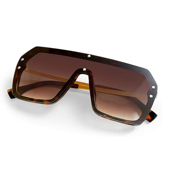 Retro Oversized Shield Square Sunglasses Sports & Outdoors - DailySale