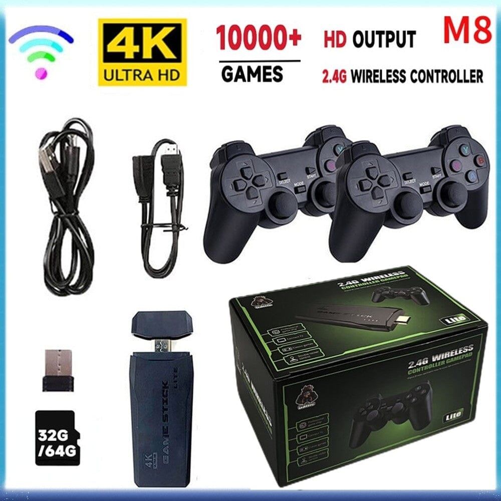 Retro Video Game Console with 10888 Games Wireless 4K 32GB Joystick Controllers Video Games & Consoles - DailySale