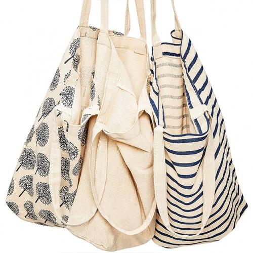 Reusable Cotton Grocery Shopping Tote Bag Bags & Travel - DailySale