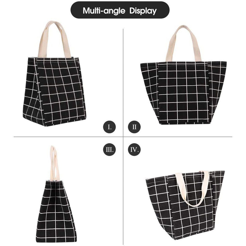 1pc Checkered Pattern Lunch Bag, Modern Polyester Insulated Lunch Bag For  Lunch, Kitchen