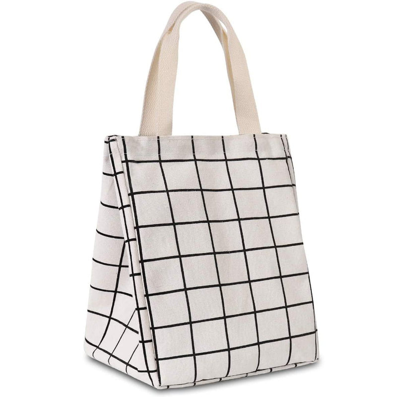 Checkerboard Lunch Bag For Women Insulated Lunch Box Reusable Cooler Tote  Bag