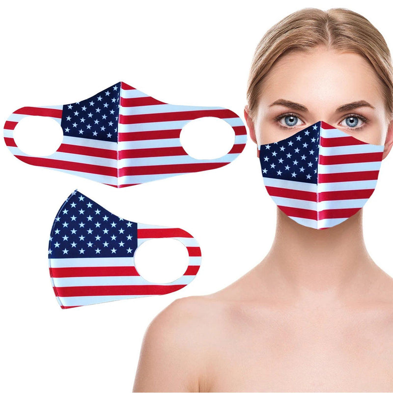 Reusable Non-Medical USA Flag Mask Wellness & Fitness 5-Pack - DailySale