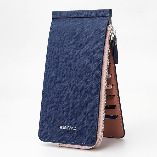 RFID Blocking Bifold Multi Card Case Wallet Bags & Travel Dark blue - DailySale