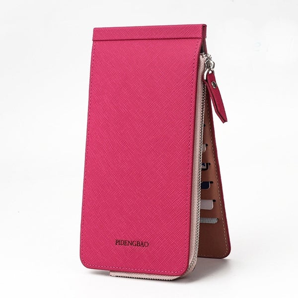 RFID Blocking Bifold Multi Card Case Wallet Bags & Travel Rose Red - DailySale