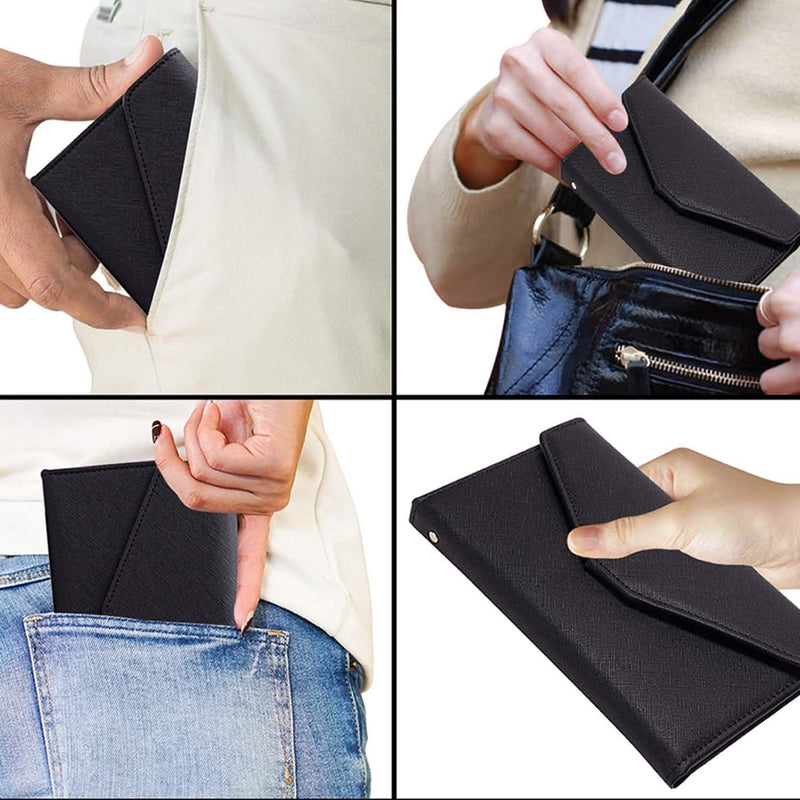 RFID Blocking Travel Passport Organizer Holder Wallet With CDC Vaccination Card Slot Protector Bags & Travel - DailySale