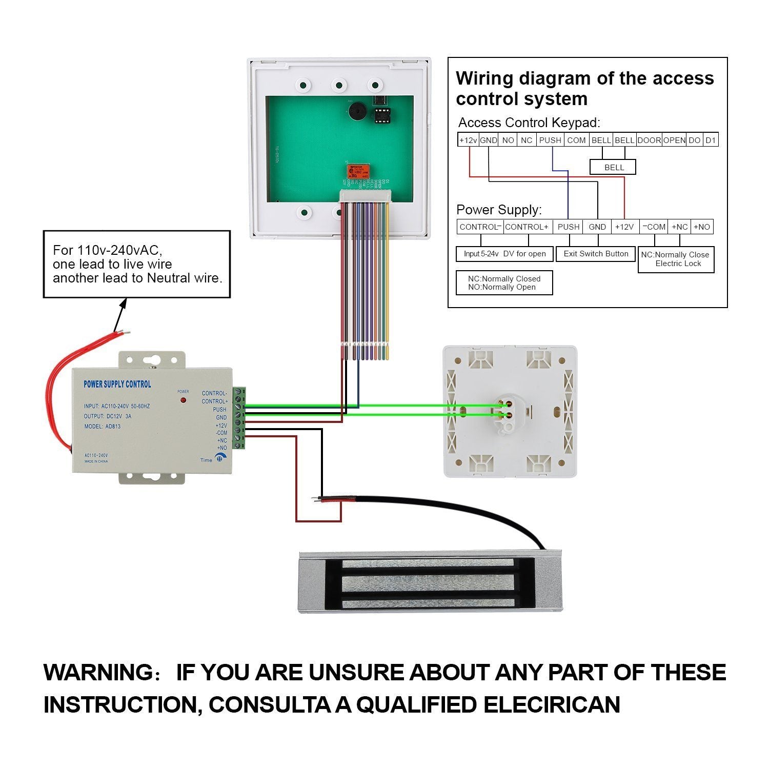 RFID Door Access Control System Kit Home Improvement - DailySale