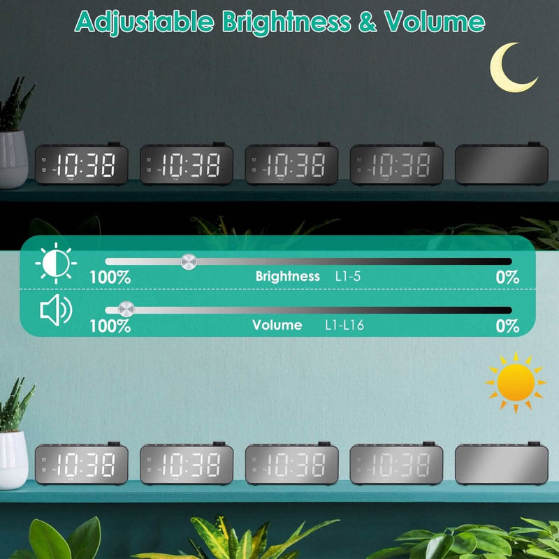 RGB Color LED Digital Alarm Clock Household Appliances - DailySale